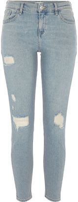River Island Womens Light blue denim Amelie super skinny jeans