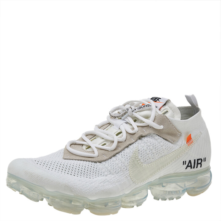 Off White X Nike Off-White x Nike White Knit Fabric And Suede Air Vapormax  Sneakers Size 47.5 - ShopStyle Trainers & Athletic Shoes