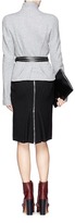 Thumbnail for your product : Nobrand Ruffle back wool pencil skirt