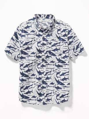 Old Navy Classic Built-In Flex Printed Shirt for Boys