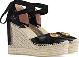 Thumbnail for your product : Gucci Leather platform espadrille