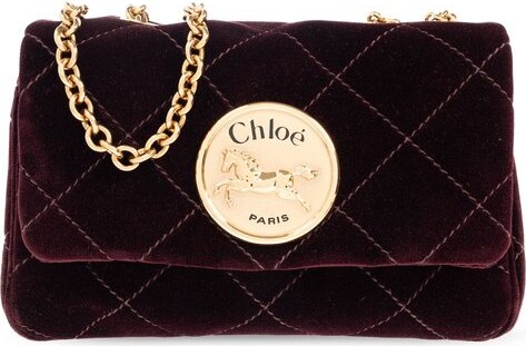 Chloé Heritage Logo Plaque Quilted Small Shoulder Bag