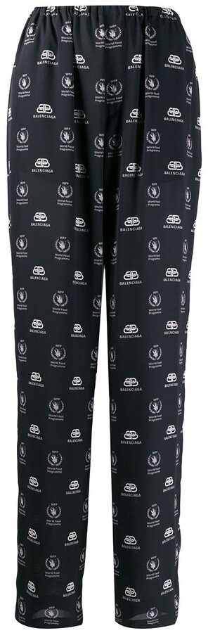 Balenciaga World Food Programme pajama trousers - ShopStyle Wide-Leg Pants