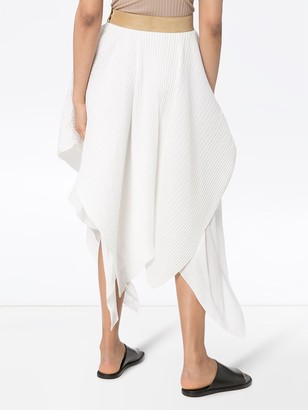 Loewe Asymmetric Pleated Midi Skirt