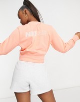 Thumbnail for your product : Nike Air cropped fleece sweatshirt in peach