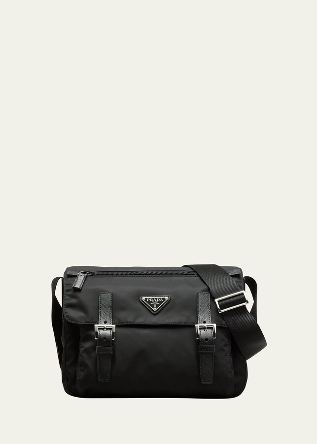 Re Nylon Crossbody Bag in Black - Prada
