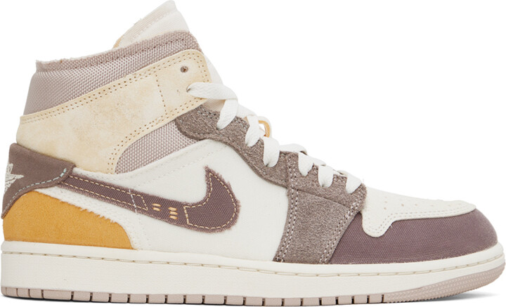 beige air jordan 1 mid