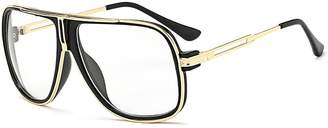 SHEEN KELLY Retro 80s Vintage Oversized Aviator Sunglasses Men Classic Mirror Lens Eyewear Unisex