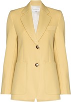 Thumbnail for your product : Victoria Beckham Single-Breasted Cotton Blazer