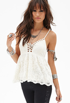 Thumbnail for your product : Forever 21 Crocheted Babydoll Cami