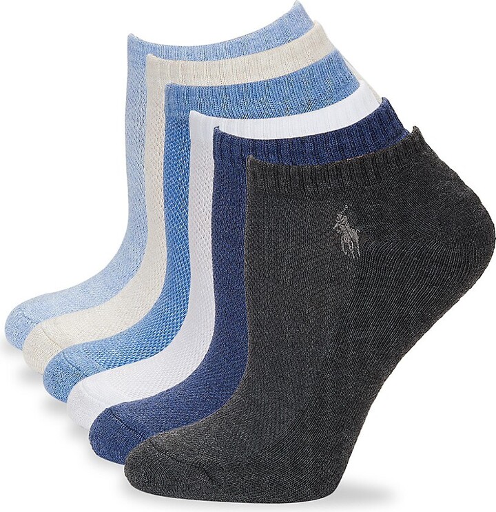 Polo Ralph Lauren 6-Pack Cushion Low-Cut Ankle Socks Set - ShopStyle