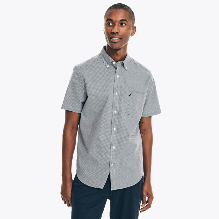 Wrinkle-Resistant Plaid Wear To Work Short-Sleeve Shirt