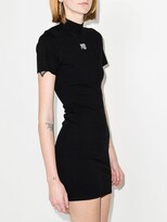 Thumbnail for your product : Alexander Wang Logo-Print Fitted Mini Dress
