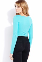 Thumbnail for your product : Forever 21 Basic Long Sleeve Crop Top