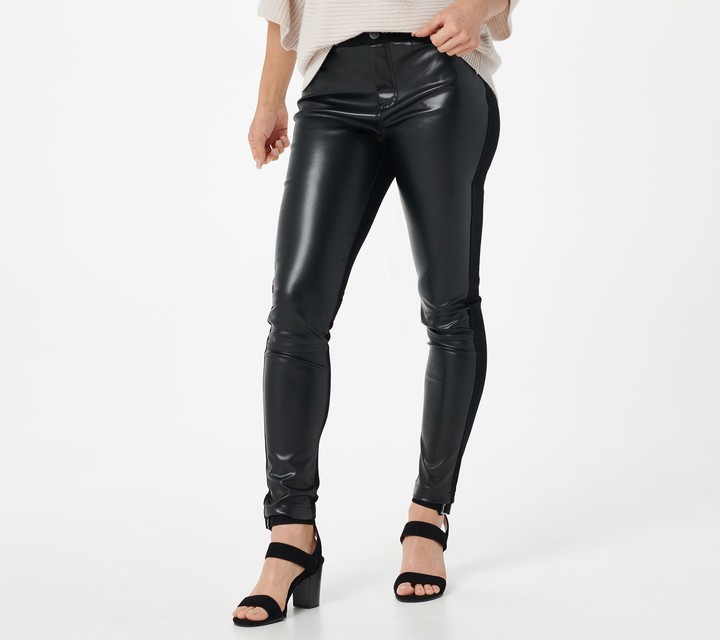 five pocket faux leather leggings