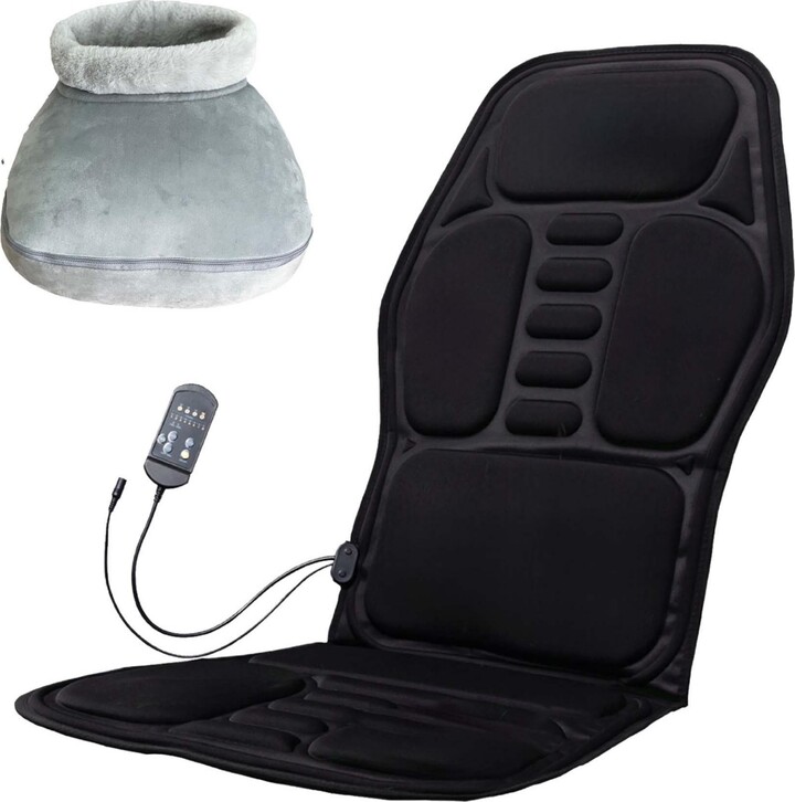 Pursonic Total Relaxation Pair: Heated Foot Spa & Adjustable Chair Cushion