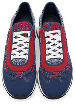 Thumbnail for your product : Prada Red and Navy Knit Sport Sneakers