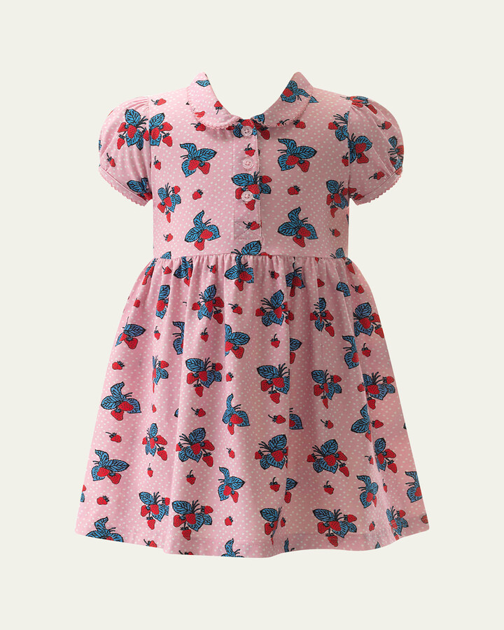 Rachel Riley Girl's Strawberry-Print Jersey Dress, Size 2-10