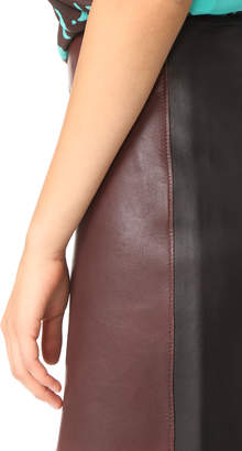 Diane von Furstenberg Jenny Leather Miniskirt