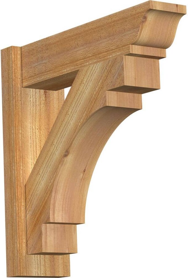 6 in. x 22 in. x 22 in. Western Red Cedar Merced Traditional Rough Sawn Outlooker