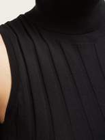 Thumbnail for your product : Allude Ribbed Roll-neck Cotton-blend Top - Womens - Black