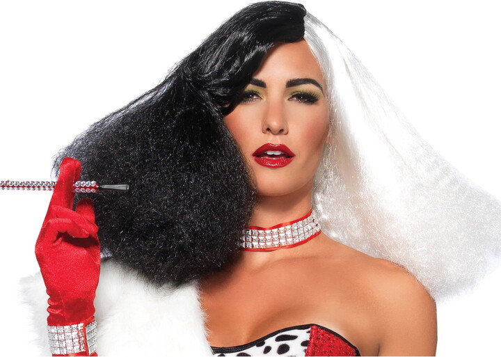 Leg Avenue Women’s Black and White Two-Tone Diva Wig