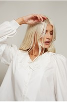 Thumbnail for your product : Little Mistress Astor White Lace Collar Shirt