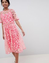 Thumbnail for your product : ASOS EDITION floral embellished drop waist smock midi dress