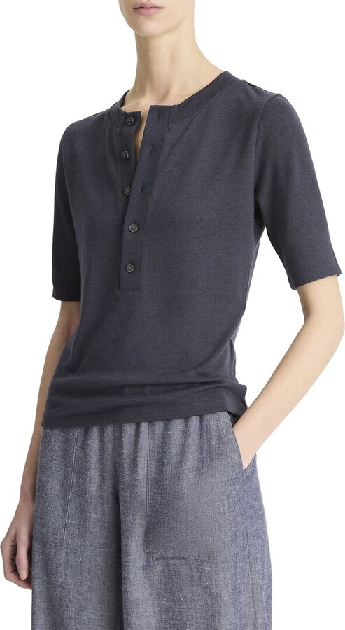 Vince Elbow Sleeve Henley