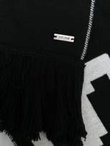 Thumbnail for your product : Just Cavalli fringed slogan scarf