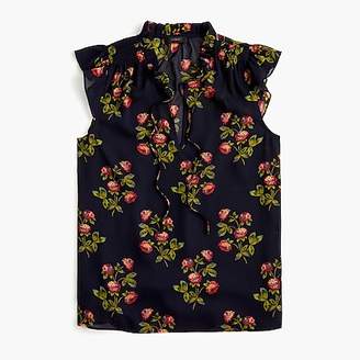 Point Sur sleeveless tie-neck floral top