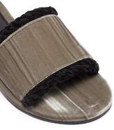 Thumbnail for your product : Avec Modération 'Kitzbuhel' braided edge velvet slide sandals