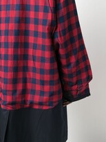 Thumbnail for your product : Balenciaga Patched check-print carcoat