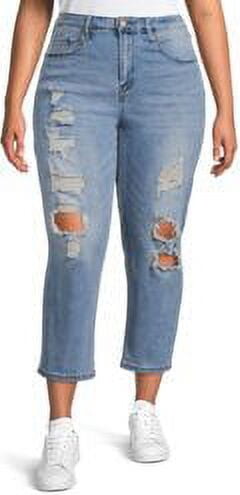 Dollhouse Womens Junior Plus Straight Leg Crop