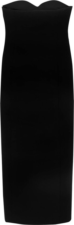 KHAITE Yael Strapless Midi Dress