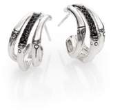 Thumbnail for your product : John Hardy Bamboo Black Sapphire & Sterling Silver Bamboo Lava Triple Hoop Earrings/1"