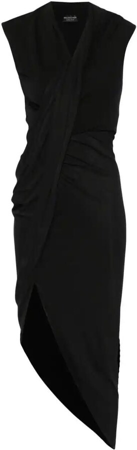 Balenciaga Draped Midi Dress