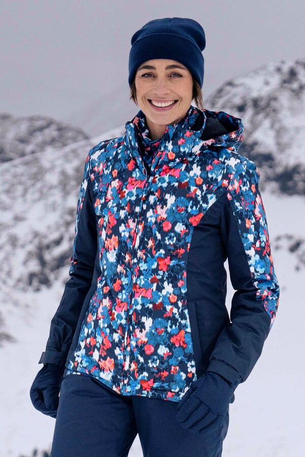 ASOS 4505 ski suit with blue swirl print