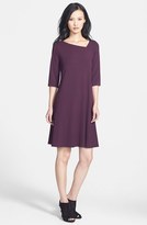 Thumbnail for your product : Eileen Fisher Asymmetrical Neck Jersey Dress