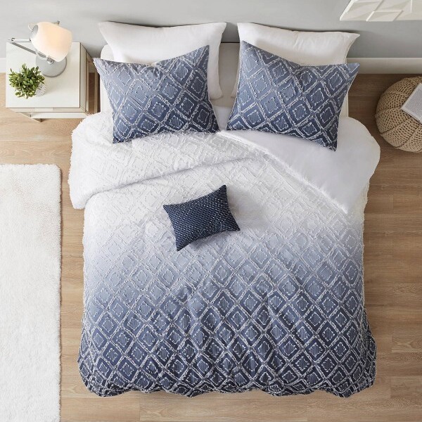 Intelligent Design 3pc Full/queen Esther Clip Jacquard Comforter Set Gray :  Target