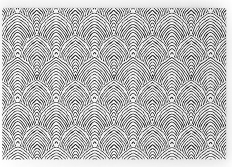 Society6 AlisonJanssenHandDrawnDecoLargeLoopedVinylWelcomeMat