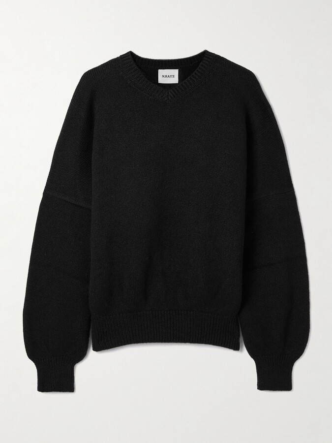 KHAITE Wolfe Cashmere Sweater - Black