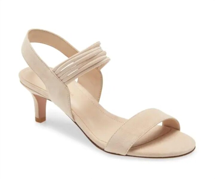 Pelle Moda Women's Reba Sandal In Beige Kid Suede