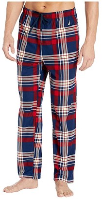 Nautica Plaid Cozy Fleece Pajama Pants (Estate Blue) Men's Pajama