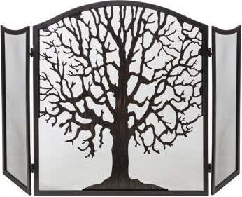 Winston Porter Zirkel 3 Panel Iron Fireplace Screen