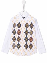 Thumbnail for your product : DSQUARED2 Kids Diamond-Print Button-Up Shirt