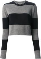 Thumbnail for your product : A.L.C. Striped Cropped Sweater