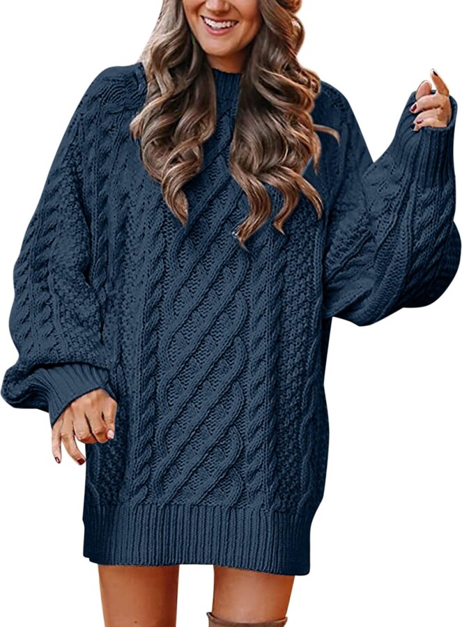SHAOBGE Sales Today Clearance Prime Only Plus Size Batwing Sweater