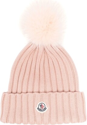 moncler pink beanie