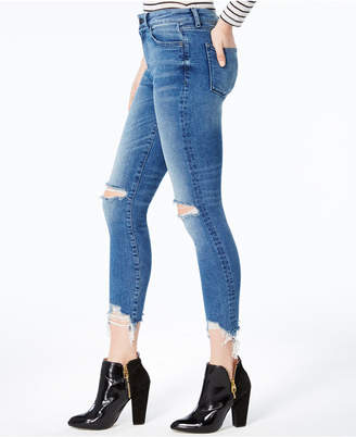 DL1961 Farrow High Rise Skinny Ripped & Destroyed-Hem Jeans